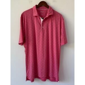 Johnnie O Shirt‎ Mens Extra Large Pink Polo Golf Performance Short Sleeve Active